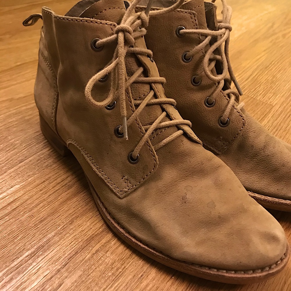 Sam Edelman suede lace up booties